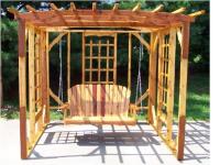 Click to enlarge image 50 inch Swing W/8 foot Pergola - A natural conversation piece!